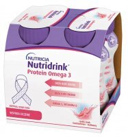 Nutridrink Protein Omega-3 truskawka-malina 4x125 ml