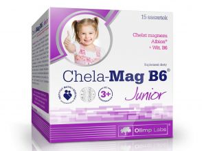 OLIMPEK Chela-Mag B6 Junior o smaku pomarańczowym 15 sasz.