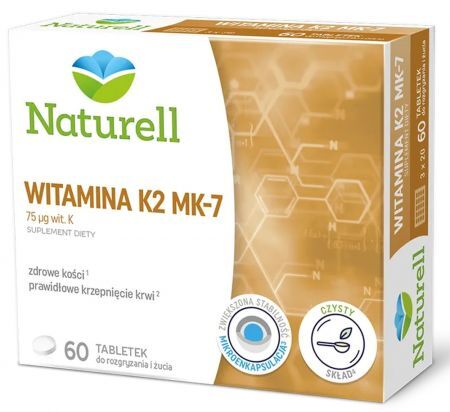 NATURELL Witamina K2 MK-7 60 tabletek do ssania