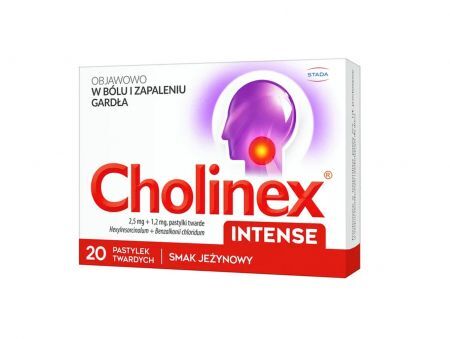Cholinex Intense smak jeżynowy 20 tabletek