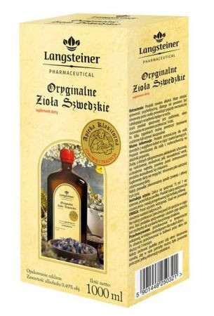 Langsteiner Oryginalne Zioła Szwedzkie płyn 1000 ml