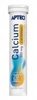 APTEO Calcium 300 mg z Witaminą C o smaku pomarańczowym 20 tabletek musujących