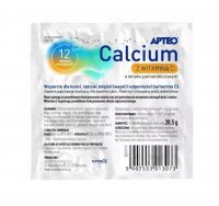 APTEO Calcium z Witaminą C w folii o smaku pomarańczowym 12 tabletek