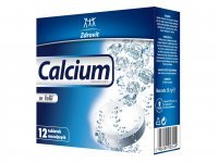 Calcium w folii cytrynowy 12 tabletek musujących