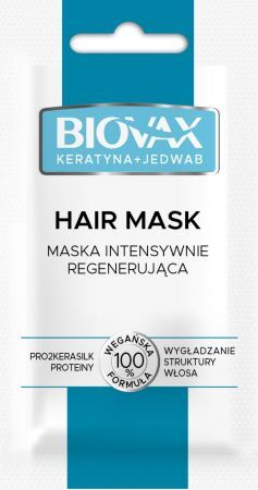 BIOVAX Keratyna + jedwab Maseczka do włosów przesuszonych i puszących się 20 ml