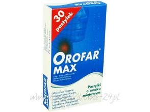Orofar MAX pastyl.twarde 2mg+1mg 30pastyl.