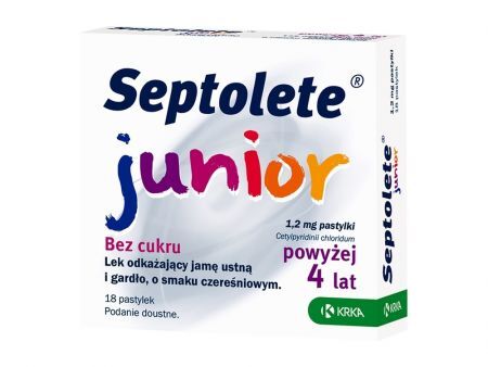 Septolete Junior (sm.czereśn.) pastyl. 1,2