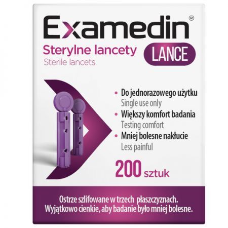 Lancety sterylne EXAMEDIN LANCE 30G 200szt.