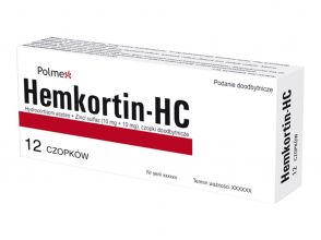 Hemkortin-HC czopki 12 sztuk