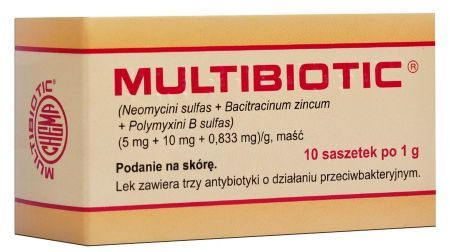 Multibiotic maść (5mg+0,01g+0,833mg) 10 saszetek
