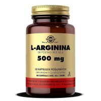 SOLGAR L-arginina 500 mg 50 kapsułek