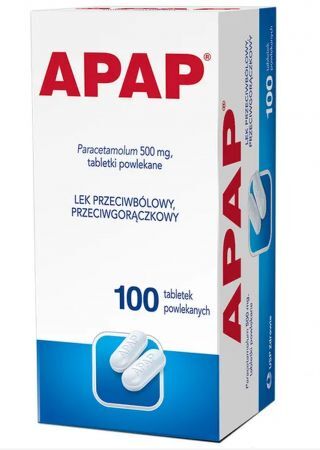 Apap 500 mg 100 tabletek (butelka)