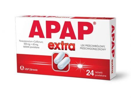 Apap Extra (0,5 g+0,065 g) 24 tabletki