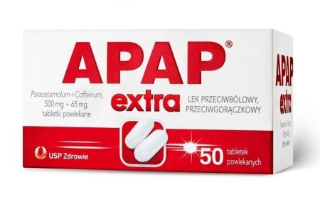 Apap Extra (0,5 g+0,065 g) 50 tabletek