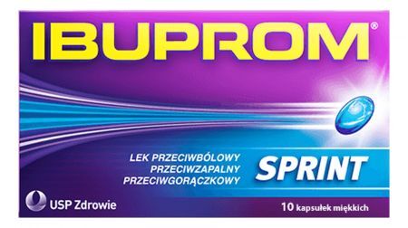 Ibuprom Sprint Caps 200 mg 10 kapsułek