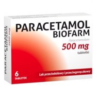 Paracetamol Biofarm  0,5 g 6 tabletek