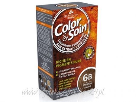 COLOR & SOIN Farba do włosów 6B Kakaowy brąz 135 ml