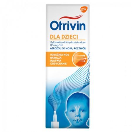 Otrivin dla dzieci 0,5 mg/ml, aerozol do nosa, 10 ml