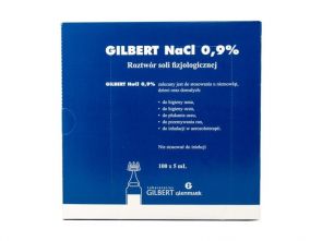 Gilbert NaCl 0.9% Roztwór soli fizjologicznej 100 ampułek po 5ml