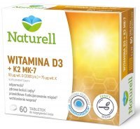 NATURELL Witamina D3 + K2 MK-7 60 tabletek do ssania