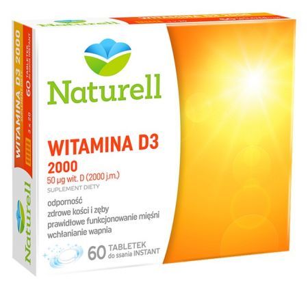 NATURELL Witamina D3 2000 60 tabletek do ssania