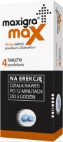 Maxigra Max 50 mg 4 tabletki powlekane