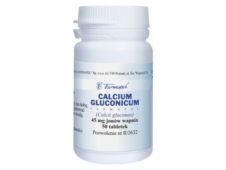 Calcium gluconicum  0,5 g 50 tabletek