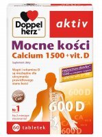 Doppelherz Aktiv Mocne kości Calcium 1500 + Witamina D3 60 tabletek