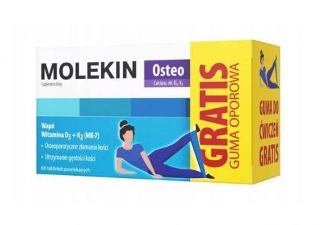 Molekin Osteo 60 tabletek+  guma oporowa GRATIS