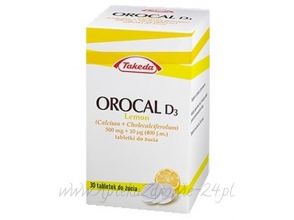 Orocal D3 tabletki dożucia 30 tabletek
