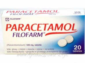 Paracetamol Filofarm 500 mg 20 tabletek