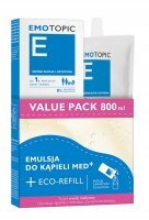 EMOTOPIC Zestaw Emulsja do kąpieli MED+ 400 ml + ECO-REFILL 400 ml