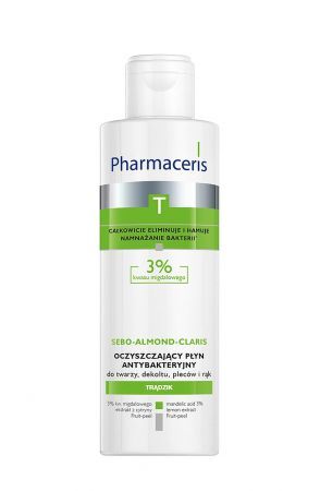 PHARMACERIS T SEBO-ALMOND-CLARIS Płyn bakteriostatyczny 190 ml