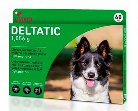Deltatic 1,056 g Obroża przeciwkleszczowa dla małych i średnich psów 60 cm