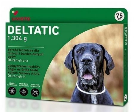 Deltatic 1,304 g Obroża przeciwkleszczowa dla dużych psów 75 cm