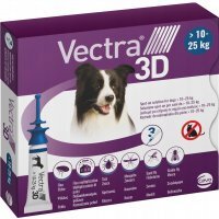 Vectra 3D Roztwór do nakrapiania dla psów 10-25 kg 3 x 3,6 ml