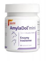 Dolfos AmylaDol Mini Preparat wspomagający pracę układu pokarmowego dla psów i kotów 90 tabletek