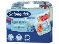 Plast.Salvequick Aqua Block Kids 12 szt 