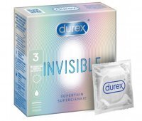 DUREX INVISIBLE Supercienkie Prezerwatywy 3 sztuki