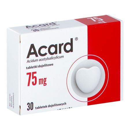 Acard 75 mg 30 tabletek dojelitowych