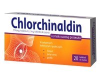 Chlorchinaldin o smaku czarnej porzeczki 20 tabletek do ssania