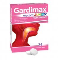Gardimax Medica Junior 24 tabletki do ssania smak truskawkowy