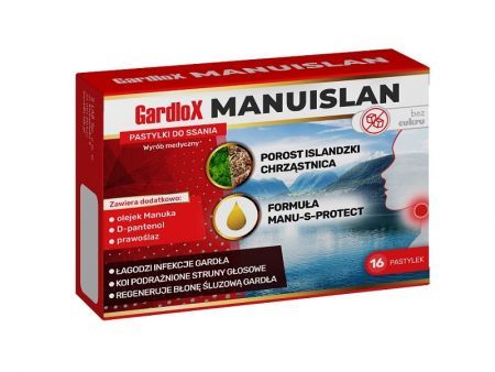Gardlox Manuislan bez cukru 16 pastylek