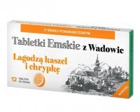 Tabletki Emskie z Wadowic do ssania o smaku pomarańczowym 12 tabletek