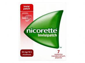 Nicorette Invisipatch 25 mg/16 h,  system transdermalny  (39,37 mg), plastry, 7 szt.