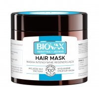 BIOVAX Keratyna + jedwab Maska do włosów przesuszonych i puszących się 250 ml