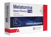 Melatonina Alpen Pharma 5 mg ułatwiająca zasypianie 30 tabletek