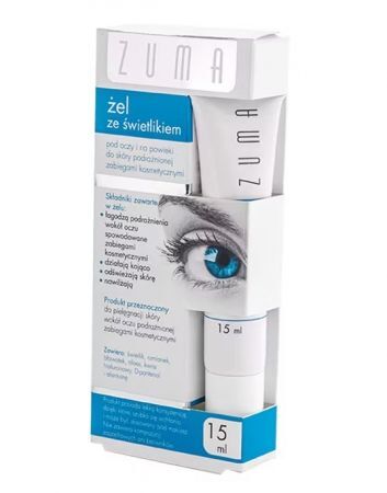 ZUMA Żel ze świetlikiem pod oczy do skóry podrażnionej zabiegami kosmetycznymi 15 ml