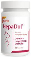 Dolfos HepaDol Preparat wspierający prawidłowe funkcjonowanie wątroby dla psów i kotów 60 tabletek