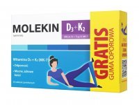 Molekin D3K2 30 tabletek +guma oporowa gratis